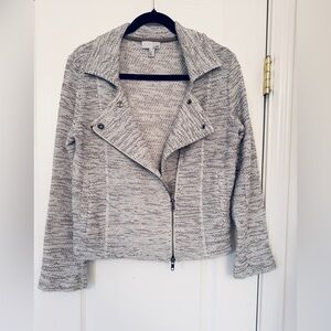 14th & Union Gray Knit Moto Jacket
